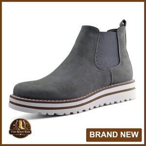 Waterproof Chelsea Ankle Boots Elastic Side Flat Heel Comfortable